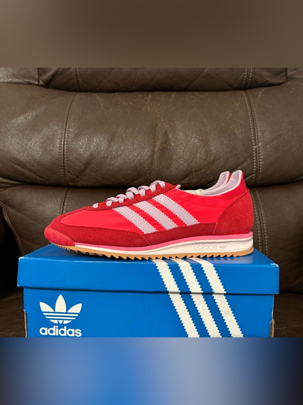 adidas Red and Light Pink SL 72 Sneakers brand new in box pioneer